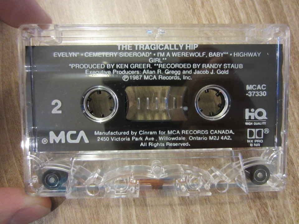 THE TRAGICALLY HIP '87 canadian MCA cassette 1st FIRST S/T album tested TAPE Exc - Image 3 of 4