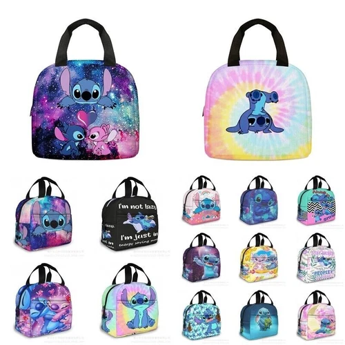 Lilo Stitch Cartoon Galaxy Lunch Bag Insulated Student Snack Picnic Xmas Gift AU - Picture 5 of 55