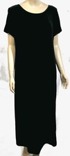 Nwt Vintage Soft Stretch Slink Velvet Robbie Bee Satin Tie Shift Dress Plus 16W