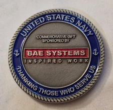 BAE Systems Ship Repair San Diego California 2014 Birthday Ball Challenge Coin