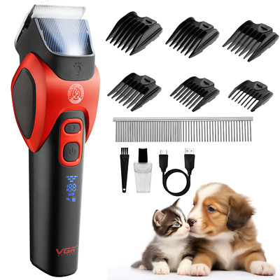 Picture of VGR Professional Dog Clippers Cordless Pet Trimmer Grooming Kit Thick ...