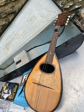 Antique Cased bowl back mandolin for restoration
