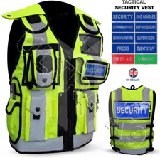 Hi Viz Tactical Security Dog Handler Vest Enforcement CCTV Tac Vest New