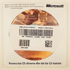 Office 2007 Professional Pro OEM con supporto CD svedese svenska Swedish
