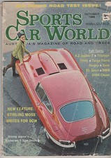 Sports Car World 1965 Oct TR4A Jaguar XKE Austin Healey 3000 Saab 55 BMW 2000 CS