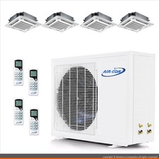 Air-con Mini Split Ac Heat Pump Ductless Multi 4 Zone 9000 9000 9000 18000 Btu