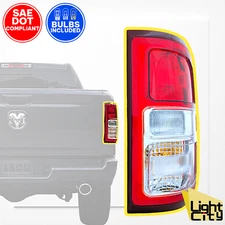 For 2019-2023 Ram 1500 Incandescent w/ Chrome Passenger Tail Light w/ BULB RH