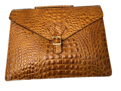 Jelen 1189-38 Leder Havanna Koffer Tasche Schulranzen Handtuch Aktentasche