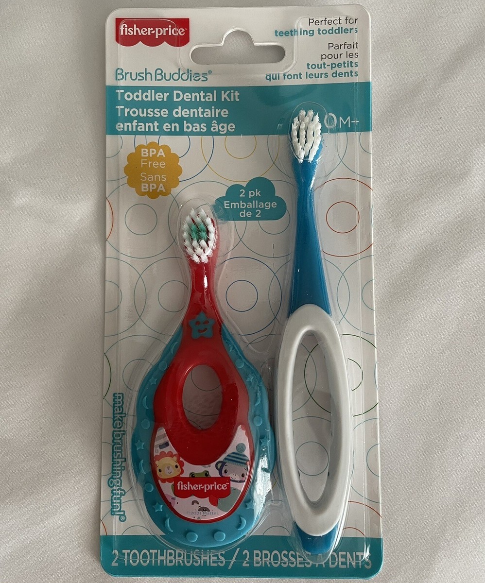 Fisher Price Brush Buddies Toddler Dental Kit Toothbrushes with - Main Image