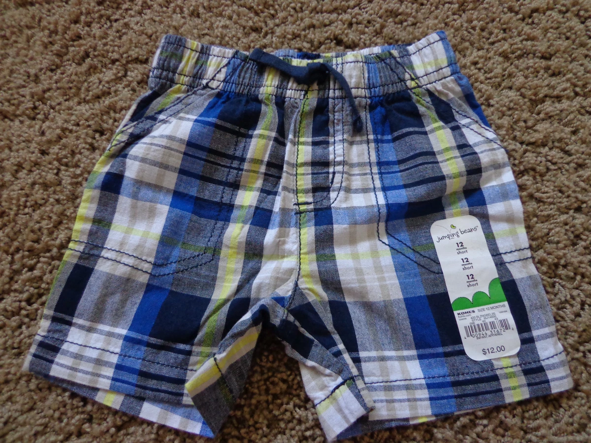 Blue plaid shorts best sale