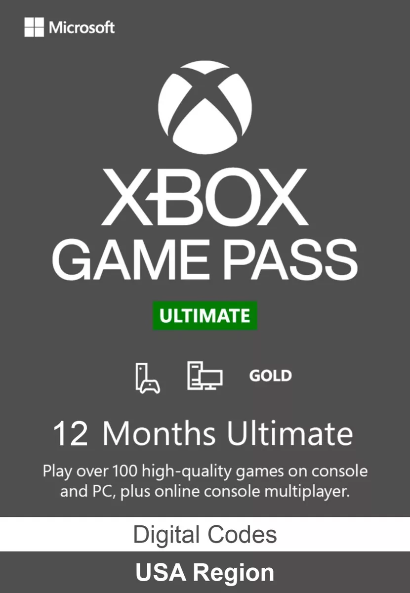 USA Region - 12 Months Xbox Game Pass Ultimate + Live Gold & Game Pass