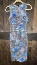 Guess Dress Women's Mesh Striped Bodycon Size 82 Tall NWT Casual Party, Body Hug