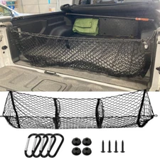 For Jeep Gladiator Trunk Bed Cargo Net 3 Pocket Elastic Mesh Storage Organizer