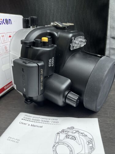 Meikon 40m Underwater Housing for Canon 650D 700D Rebel T4i T5i Waterproof Case - Picture 1 of 11