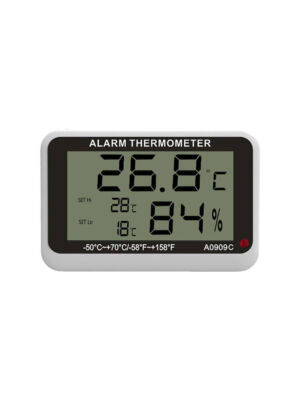 Refrigerator Hygrometer Thermometer Gauge HIGH/Low Temperature & Humidity Alarm 
