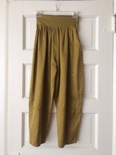 Vintage Cropped Wide-leg Pants High Waist Pleated XS