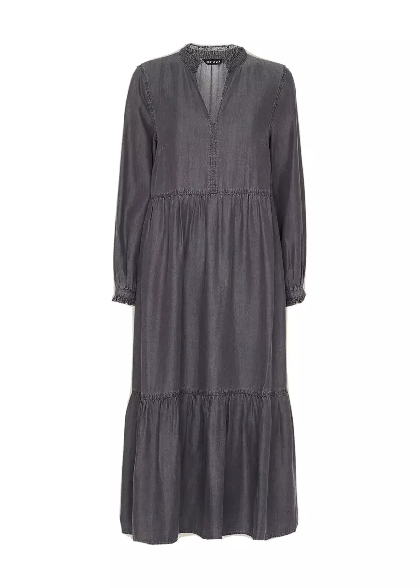 Denim trapeze dress cheap