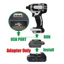 1x Adapter for Milwaukee M18 Li-lon Batteries to for Makita 18v LXT Type Tools