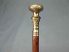NEW SOLID BRASS DESIGNER HEAD HANDLE VINTAGE WOODEN WALKING STICK CANE