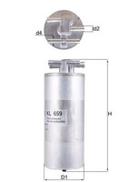 Kraftstofffilter Knecht KL 659 FÜR Audi Treibstofffilter