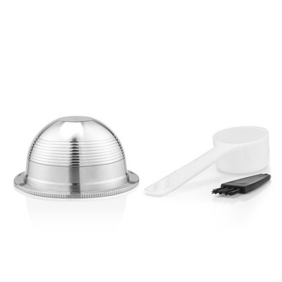 New Stainless Refillable Coffee Pod Capsule Kit For Nespresso Vertuo Plus Series