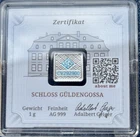 Geiger Edelmetalle 1g SILVER Bar • .999 Fine • Sealed Assay • Schloss Güldengoss