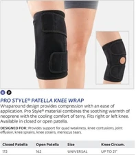 DJO Bell-Horn Universal ProStyle Knee Wrap Open Patella