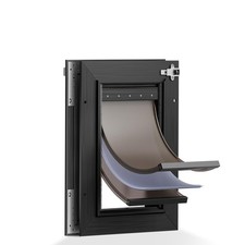 3-Flaps Cat Door, All Aluminum Cat Door Interior Door, Heavy Duty Pet Door wi...