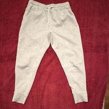Women's Gray Jogger Sweatpants M Regular Tapered Leg Elastic Waist Drawstring