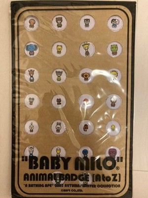 A Bathing Ape Baby Milo Animal Can Badge ''A bis Z'' 2005 AW Collection