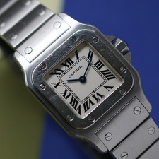 Cartier Santos Galbee Pequeño Acero W20056D6 Cuarzo 24mm Años 90