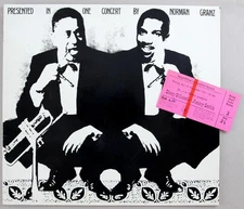 DIZZY GILLESPIE – rare vintage original 1965 concert program + ticket **SIGNED**