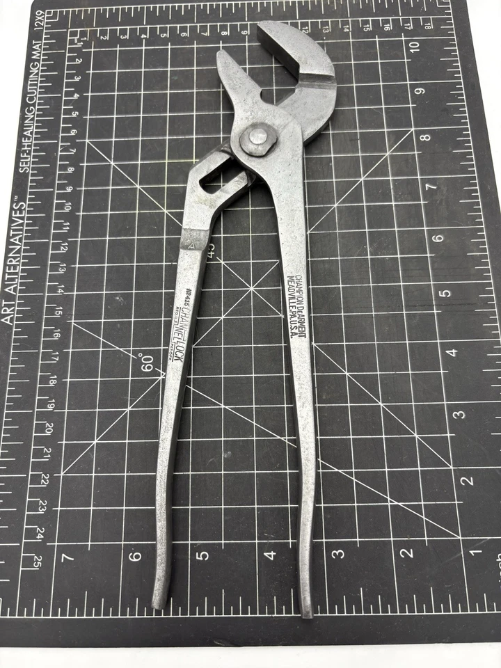 Alicates de mandíbula lisa 415 con bloqueo de canal raro de colección Foto 2 de 4