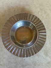 Vintage Holland Boone Pewter Wine Coaster, Wave Or Scalloped Edge