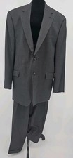 Lauren Ralph Lauren Gray Pinstriped Suit 50R Wool Two-Piece Suit 39x28.5 Trouser