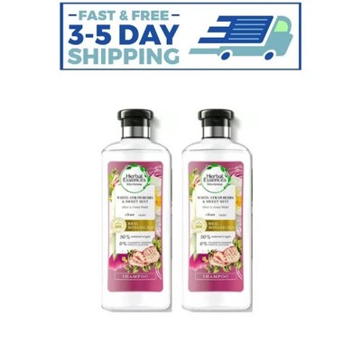 2 X Herbal Essences White Strawberry & Sweet Mint Helps Hair Shine Shampoo 400ml