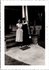 Women in Dresses 1950s Vintage Photograph approx 3.5x4.5 in