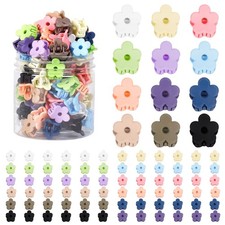 KAOPET 72 Pcs Small Flower Hair Clips, 12 1 Count Pack of 72 , 12 Colors