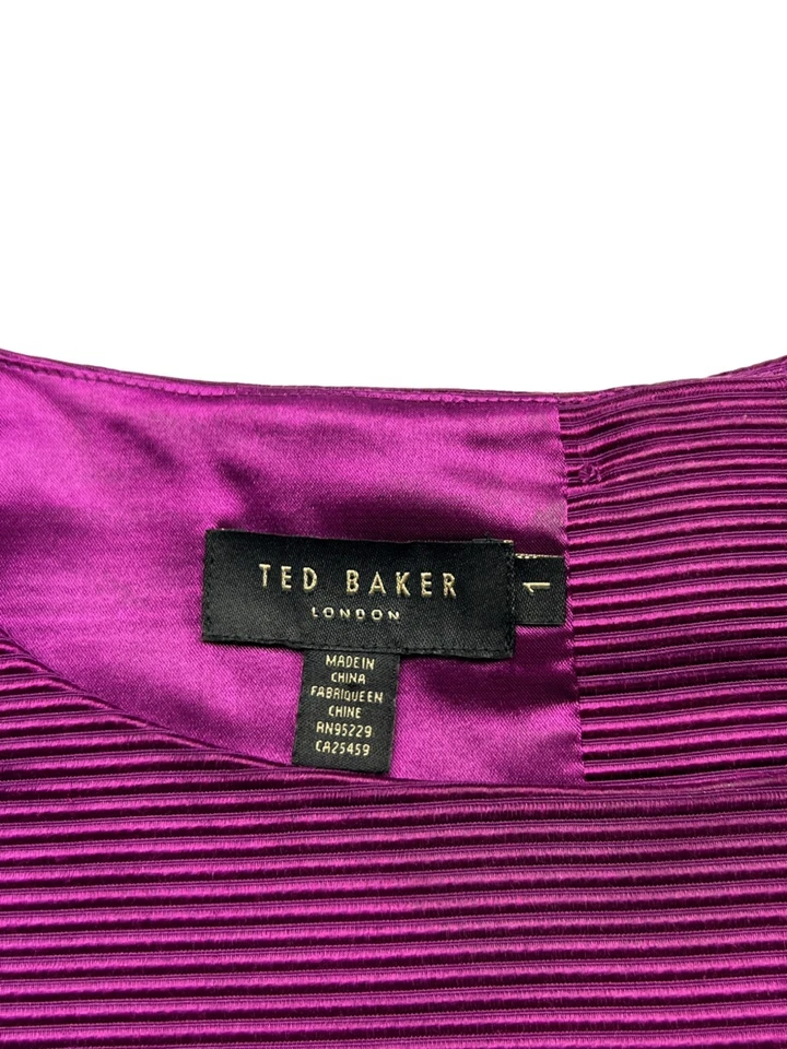 Ted Baker Damen Rundhalsausschnitt Ärmellos Bluse Größe 1 - S Pink - Bild 3 von 4