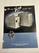 VICTOR PROJECTOR MOTION PICTURE THE NEW MODEL 60 16mm Sound BROCHURE