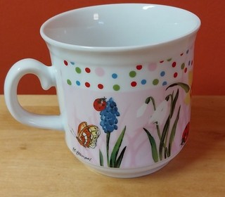 Feinkost Käfer Sammel Tasse Haferl "Frühling Schneeglöckchen Palmkätzchen""