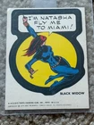 Vintage Topps 1975 Marvel Comic Book Heroes BLACK WIDOW Sticker Card