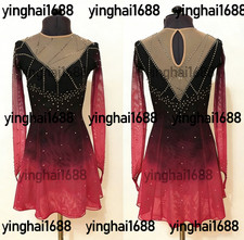New figure skating dress Y0458--Black,red