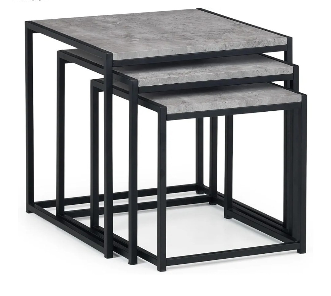 Julian Bowen Cleo Nest of Tables - Light Oak Finish
