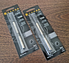 2x NEW GENUINE ORIGINAL CROSS GEL INK PEN ROLLERBALL M 0.7mm BLACK REFILL 8523