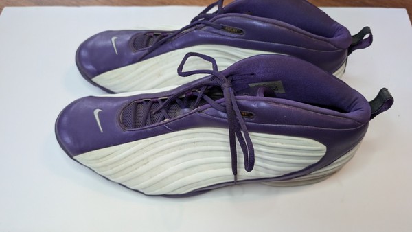 Tenis de baloncesto Nike Air Max ID para hombre - Blanco y morado, talla 21, vintage RARO 2