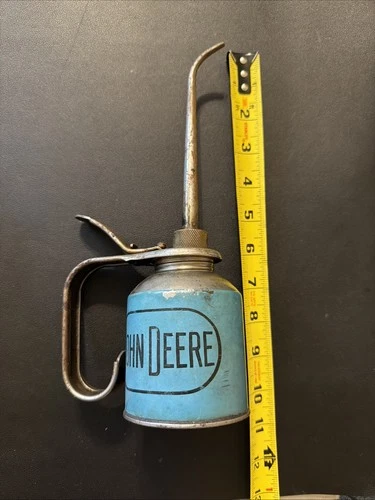 John Deere Oil Can Thumb Oiler Advertising Can Vintage