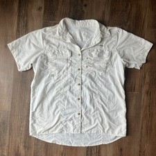 Magellan Fishing Laguna Madre White Button Up Shirt Men s Size L