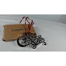 Longaberger Merry Christmas Cast Metal Tie-on - NIB