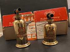 Vintage Pair of Lenk Mfg. Co. Blotorch Brass Mini Gasoline and Mini Alcohol&nbsp;